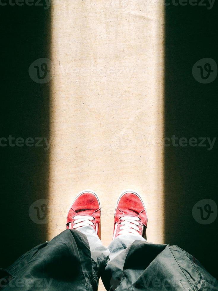 Beine auf das Licht foto