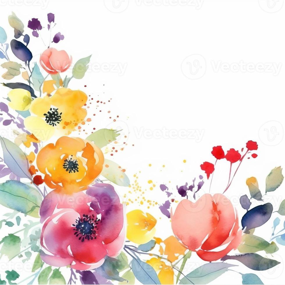 Aquarell Frühlingsblumen foto