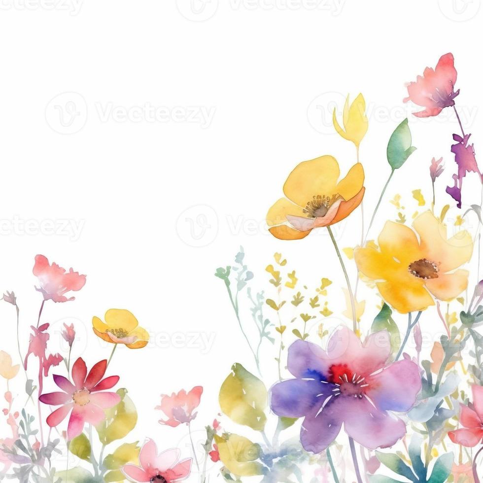 Aquarell Frühlingsblumen foto