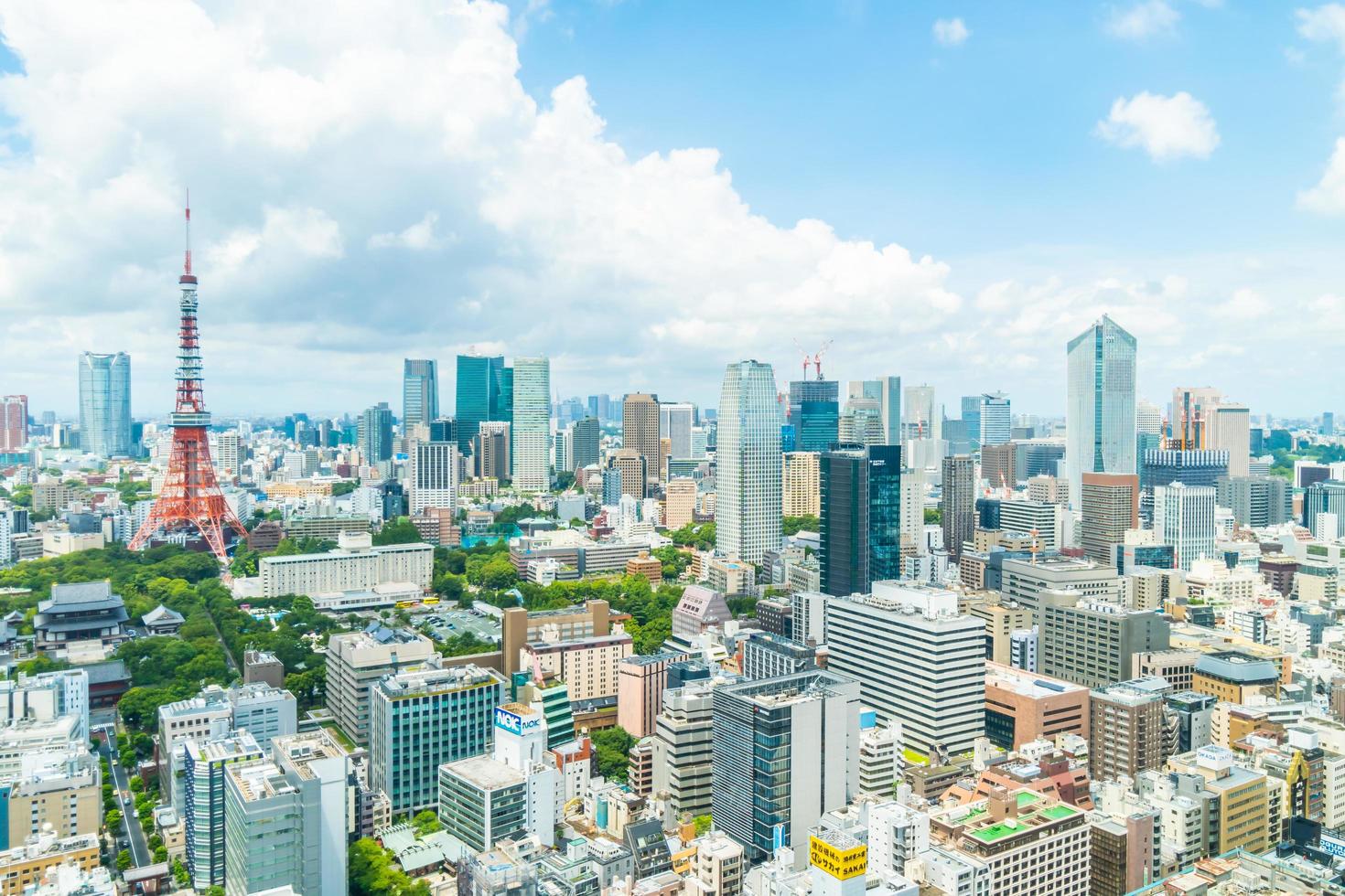 Skyline der Stadt Tokio in Japan foto