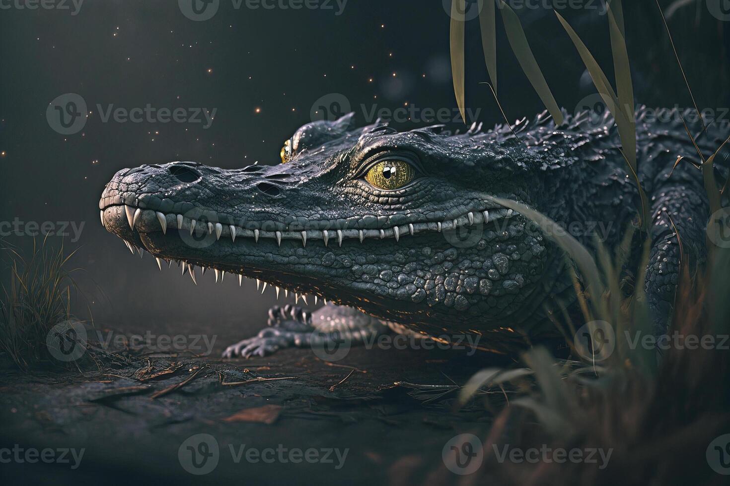Porträt von ein amerikanisch Krokodil im Natur. generativ ai foto