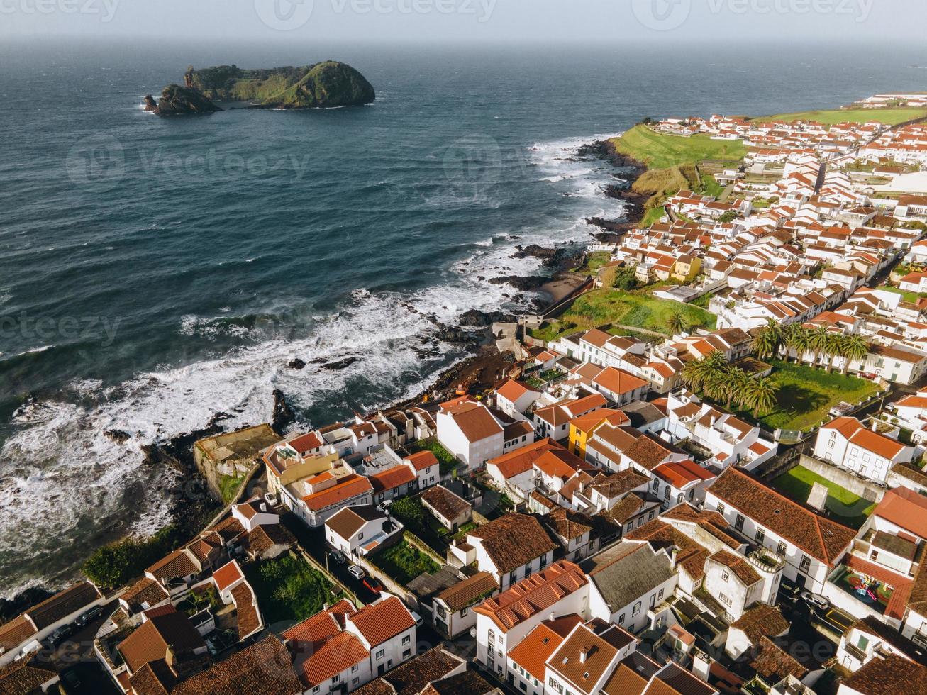 Drohne Aussicht von vila Franca tun campo im sao miguel, Azoren foto