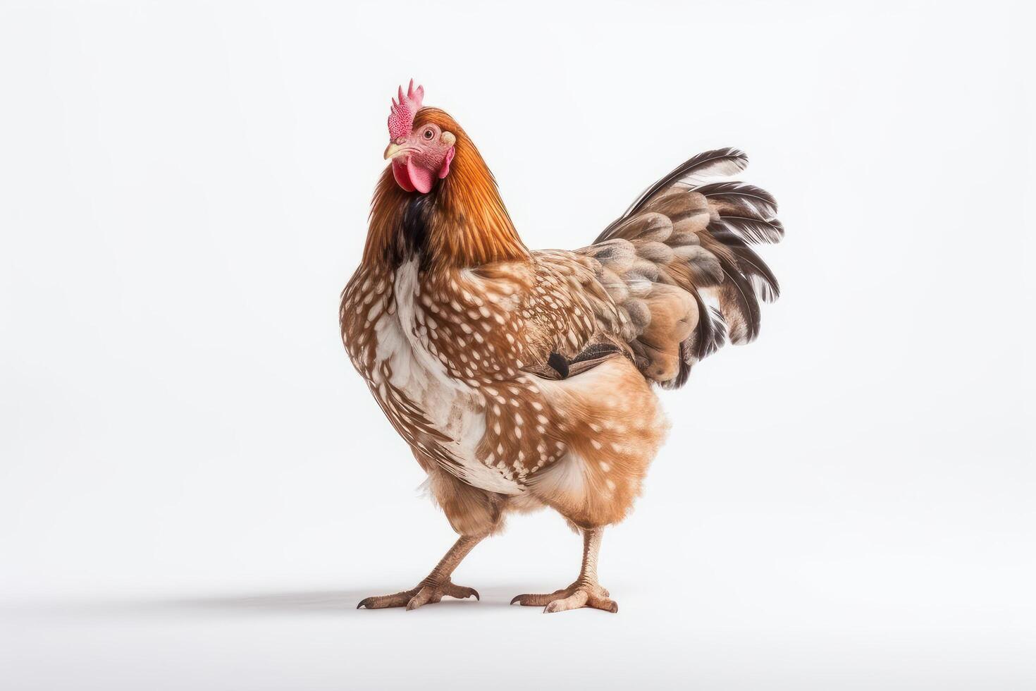 Hähnchen isoliert auf Weiß Hintergrund. erstellt generativ ai foto