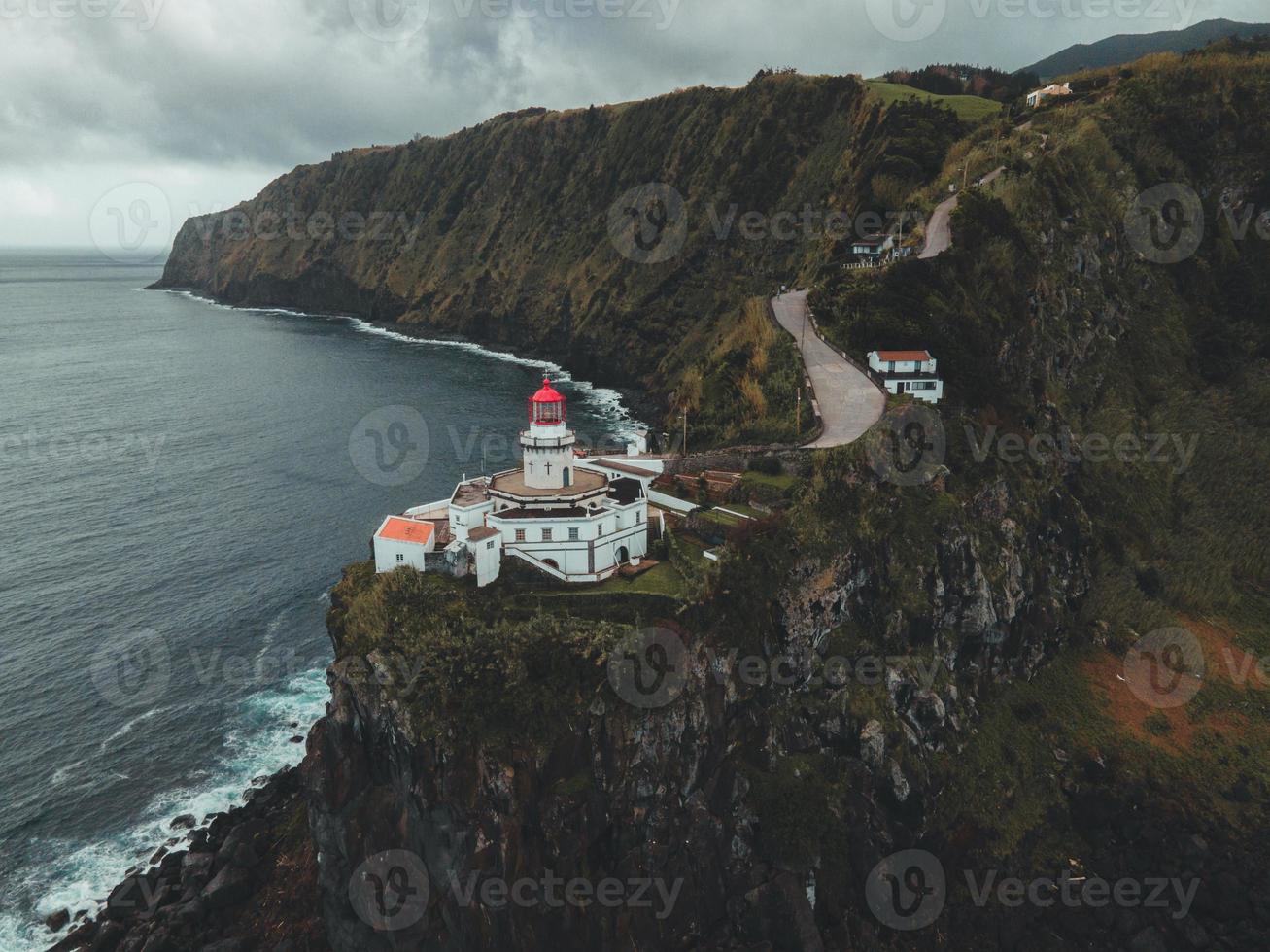 Drohne Aussicht von Farol tun Arnel im sao miguel, das Azoren foto