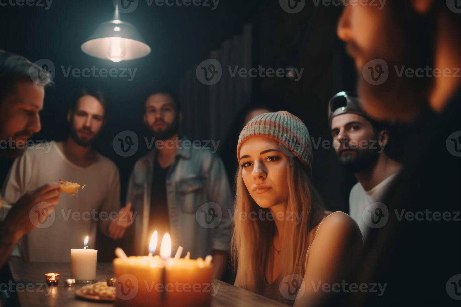 Party Zeit, froh Illustration von Geburtstag Feier erstellt mit ai Werkzeuge foto