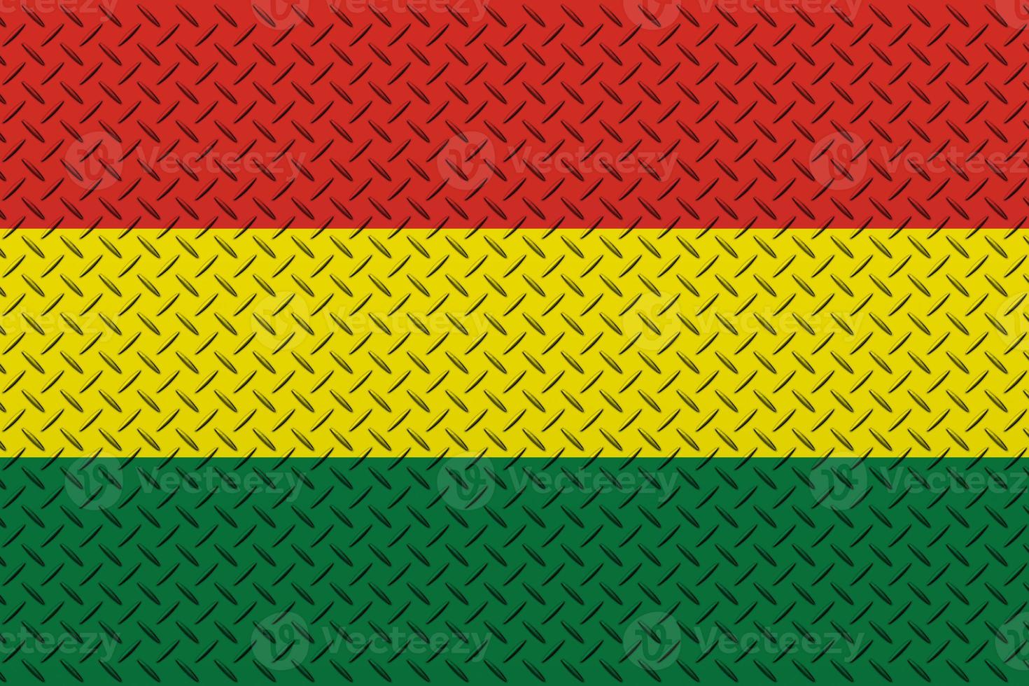 3d Flagge von Bolivien auf ein Metall foto