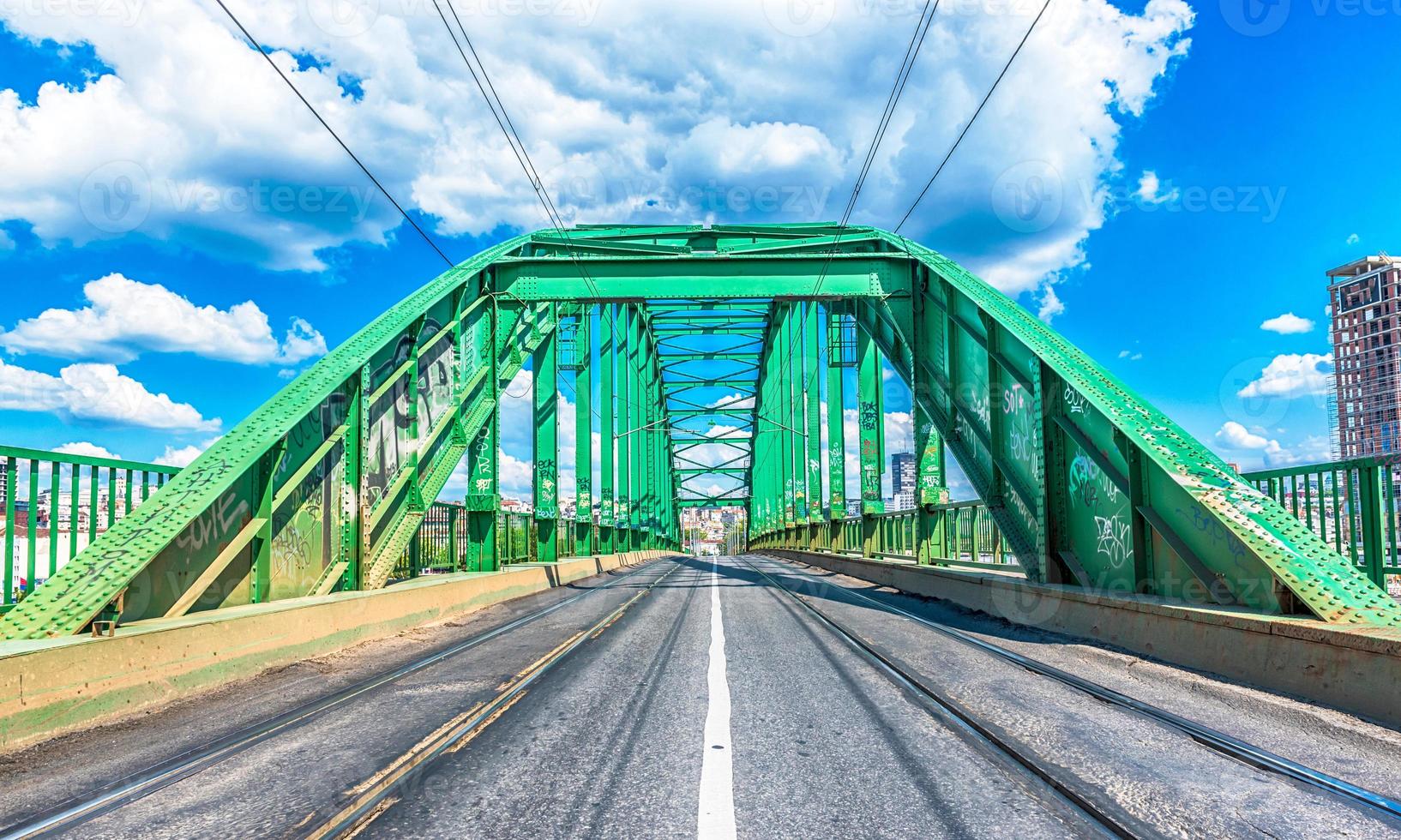 alt Straßenbahn Brücke foto