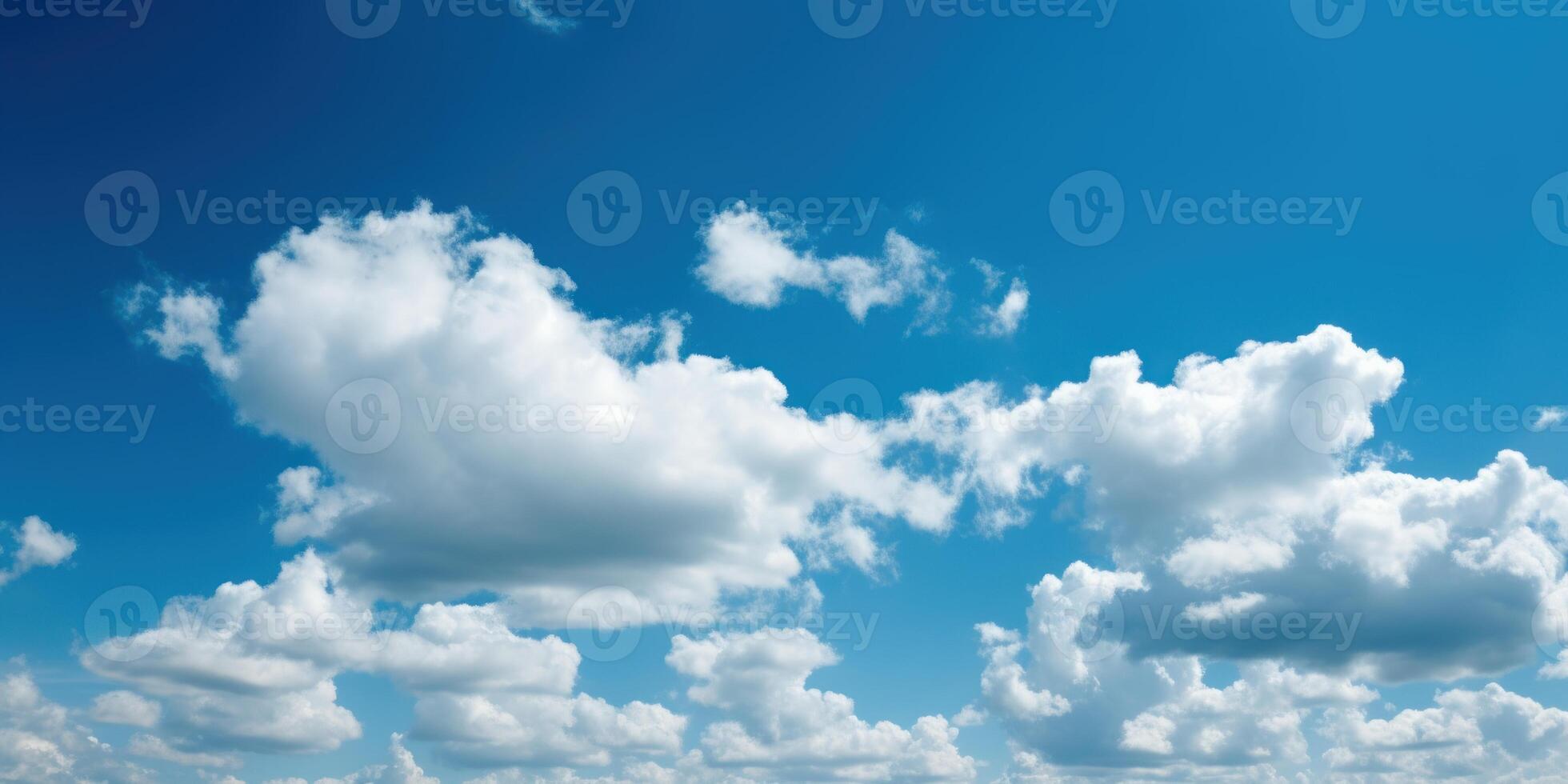 Blau Himmel mit Wolke Hintergrund, wolkig Himmel zum Sommer- Zeit. generativ ai foto