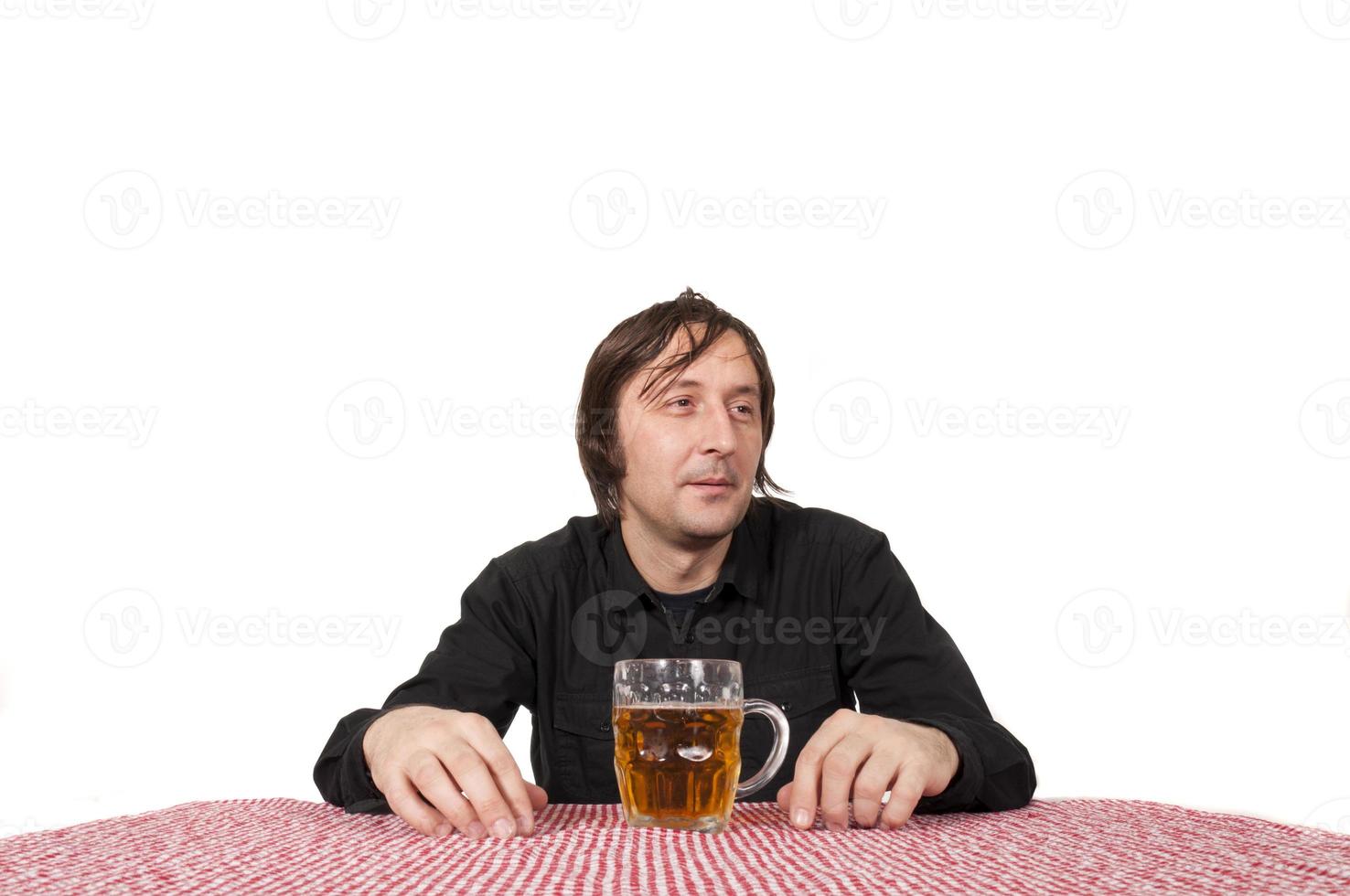 Mann und Bier foto