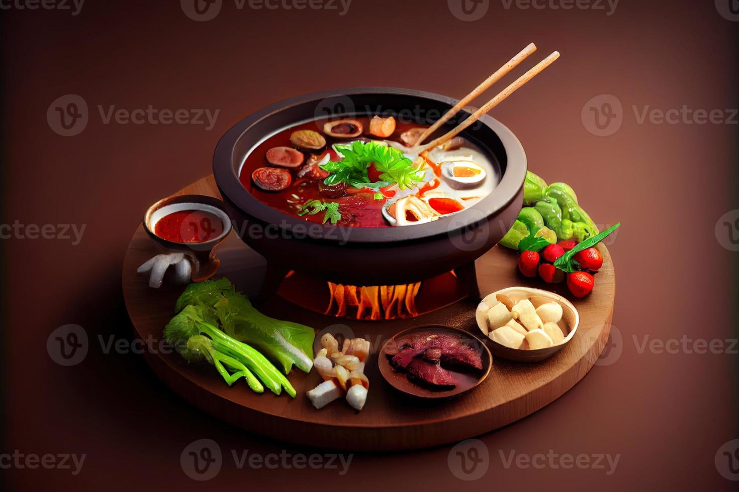 Chinesisch heiß Topf Essen foto
