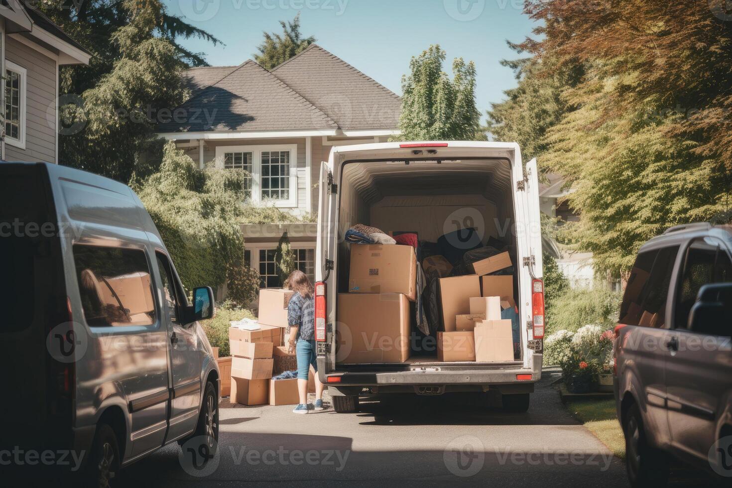 öffnen Kofferraum ziehen um Boxen. generieren ai 28561587 Stock-Photo bei  Vecteezy