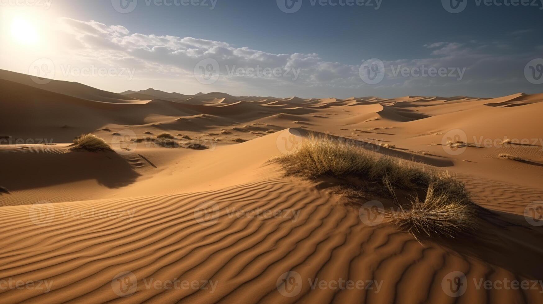 Western Gold Sand Wüste Sahara, ai generiert Bild foto