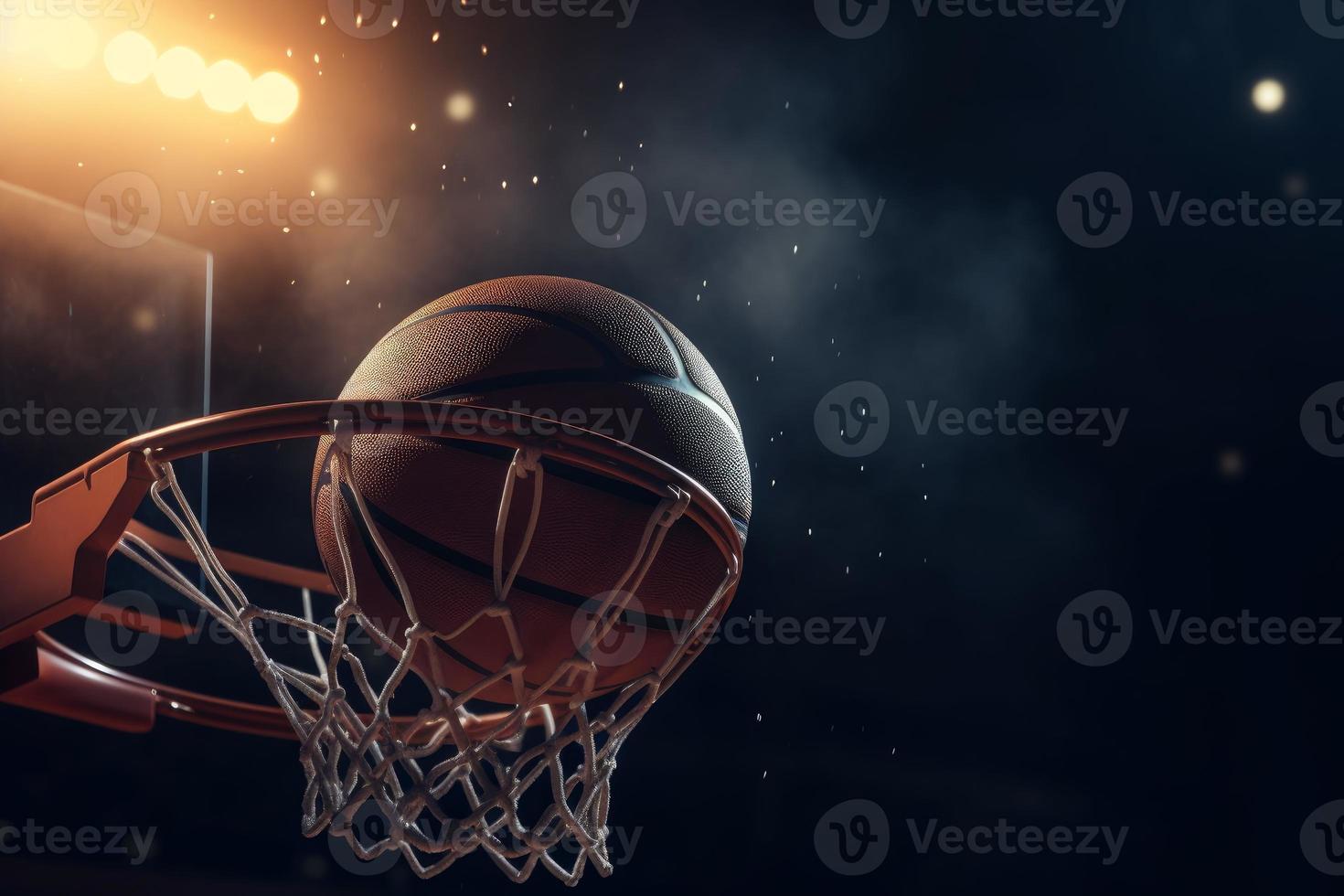 Basketball abspielen Banner. generieren ai foto