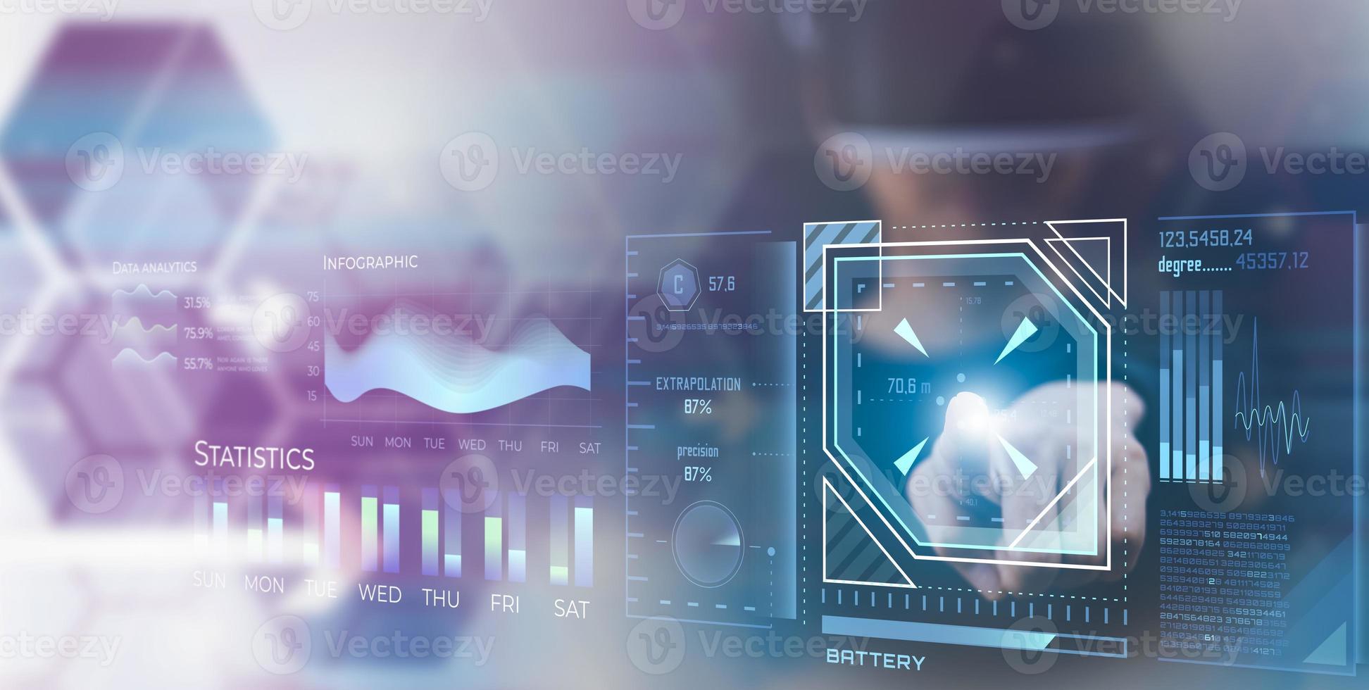 Hand Berührungssensitiver Bildschirm Technologie von Lager Markt oder Forex Handel Graph und Leuchter Diagramm geeignet zum finanziell Investition Konzept, Wirtschaft Trends Hintergrund zum Geschäft Idee und alle Kunstwerk Design. foto