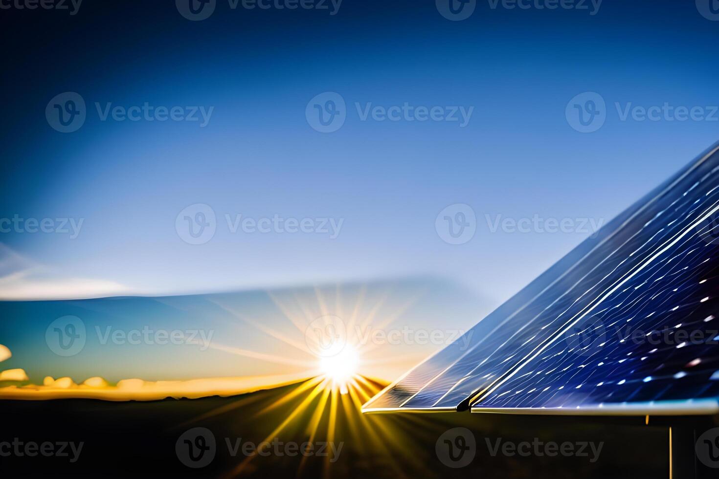 Technologie Solar- Zelle, Alternative Quelle von Elektrizität. Konzept von nachhaltig Ressourcen und verlängerbar Energie. generativ ai. foto