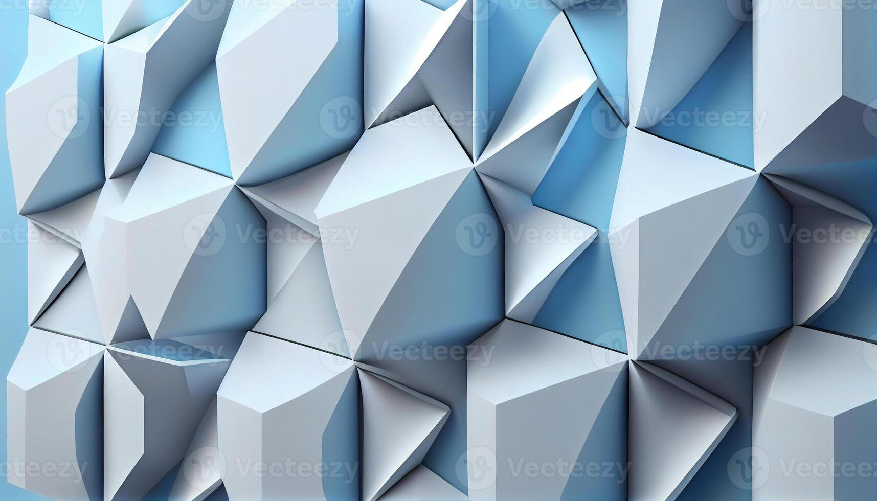 schön futuristisch geometrisch Blau Weiß Hintergrund ai generiert Bild foto