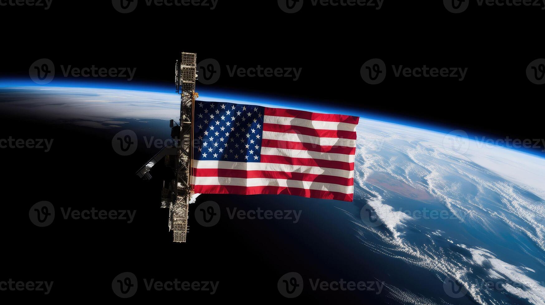 Astronaut auf Mond- Mond Landung Mission. Elemente von diese Bild möbliert durch NASA.. erstellt mit generativ ai foto