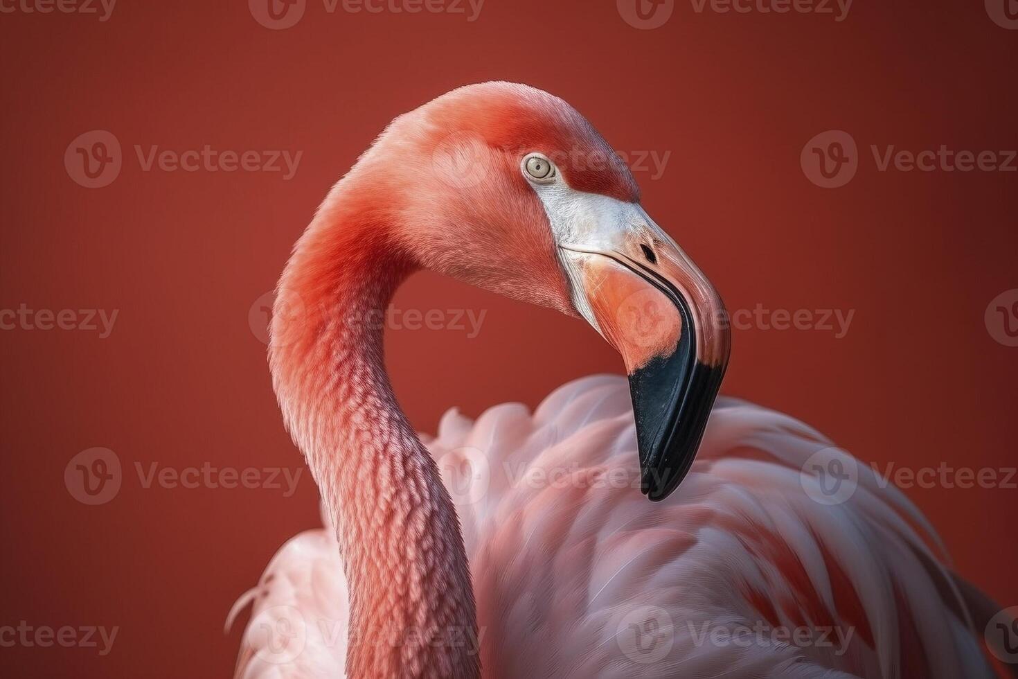 Rosa Flamingo, erstellt mit generativ ai foto