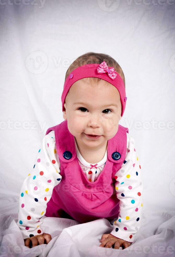 Porträt von Baby Mädchen foto