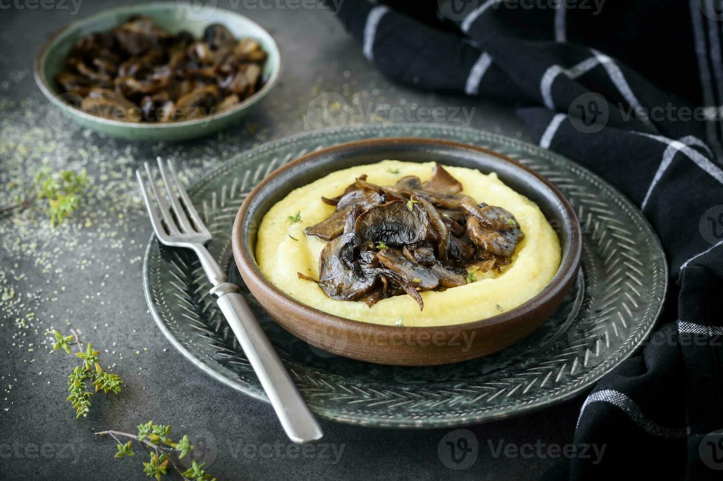 cremig vegan Polenta foto