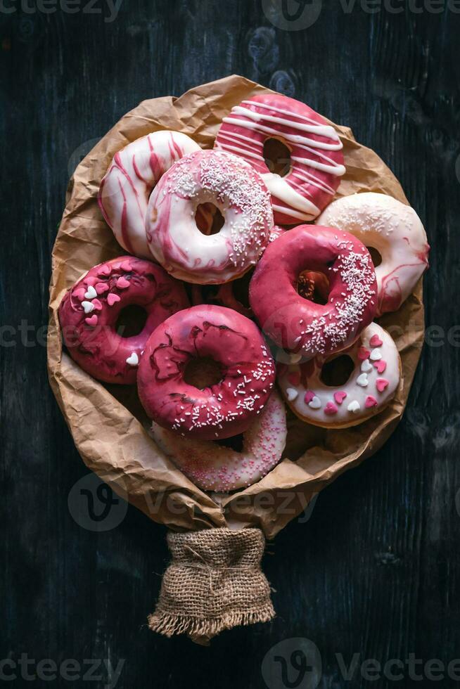 Süss hausgemacht Donuts foto