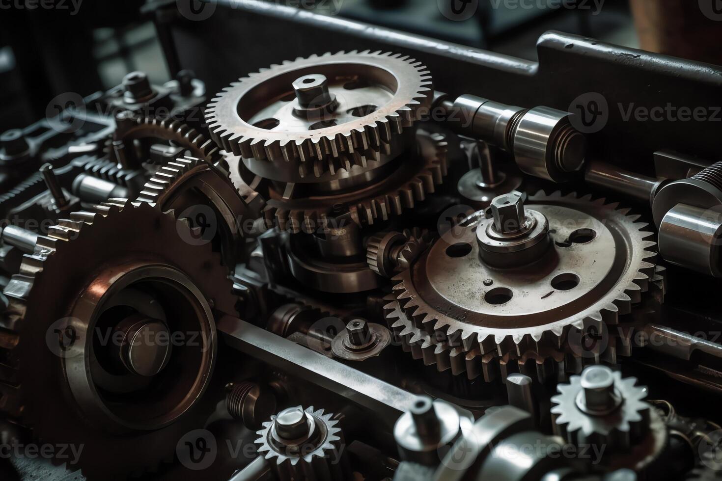 Mechanismus Getriebe und Zahnräder beim Arbeit industriell