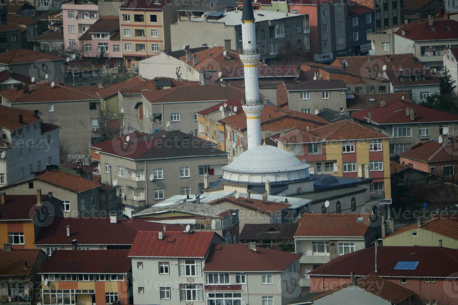 hoch Winkel Aussicht von Istanbul Stadt Gebäude foto
