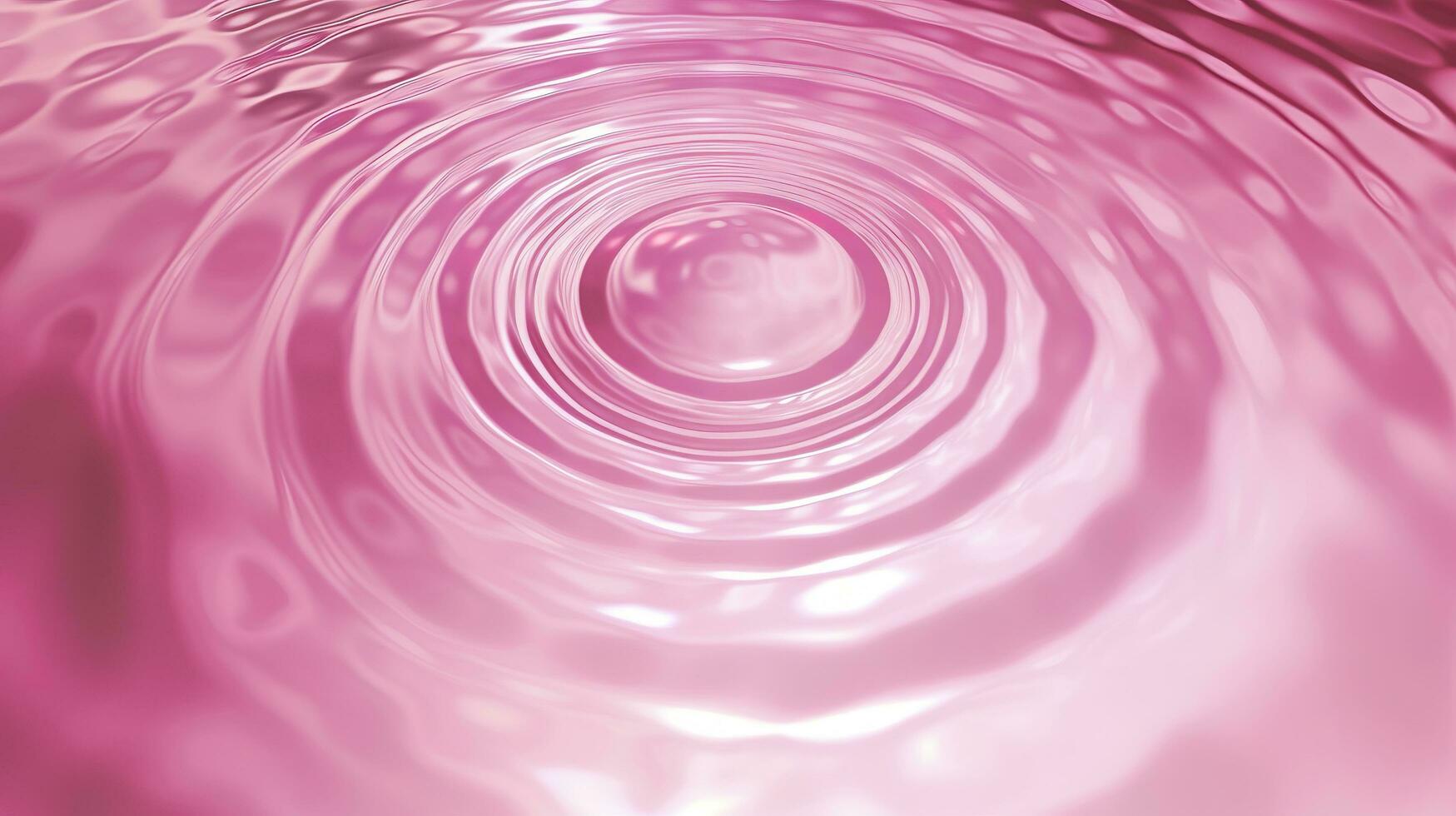 Rosa Wasser fallen Kreis Welligkeit Hintergrund, Hintergrund Textur Flüssigkeit Wachs zum Enthaarung von Rosa Farbe, generieren ai foto