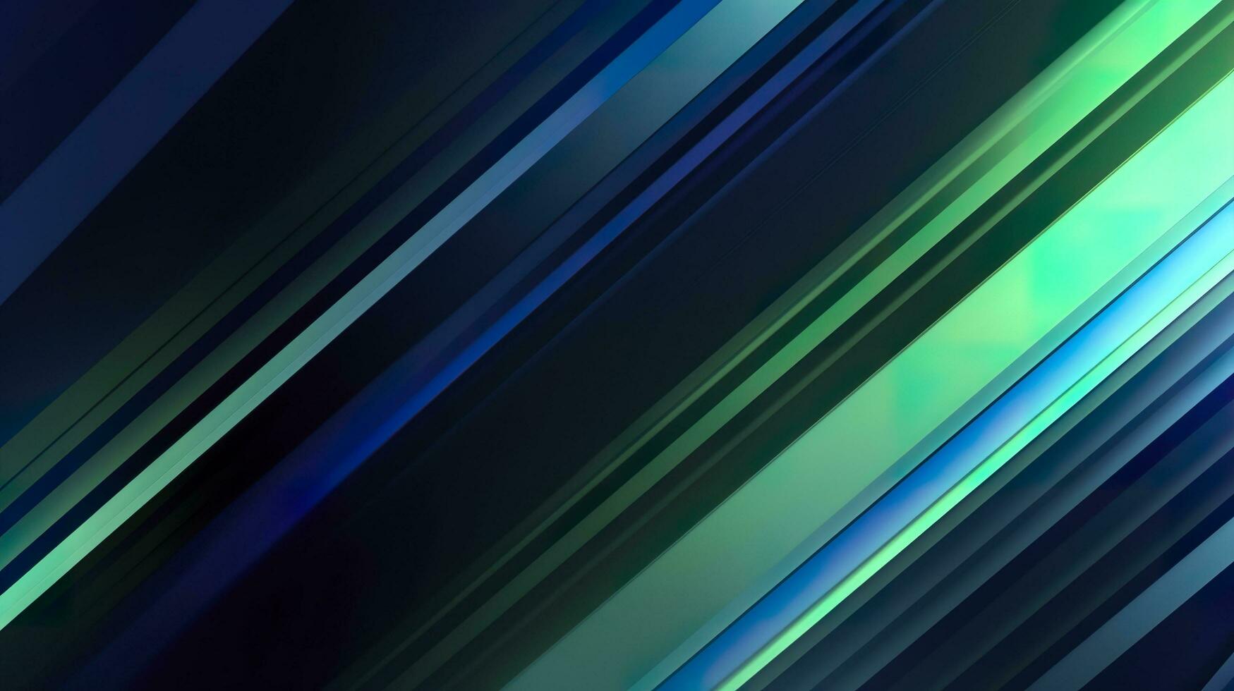ein abstrakt Blau und Grün Linie, gestreift Hintergrund, im das Stil von eckig Formen, dunkel Himmelblau und dunkel Aquamarin, Gradient dynamisch Linien Hintergrund, generieren ai foto