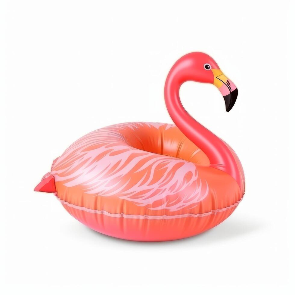 Flamingo Schwimmen schweben isoliert. Illustration ai generativ foto