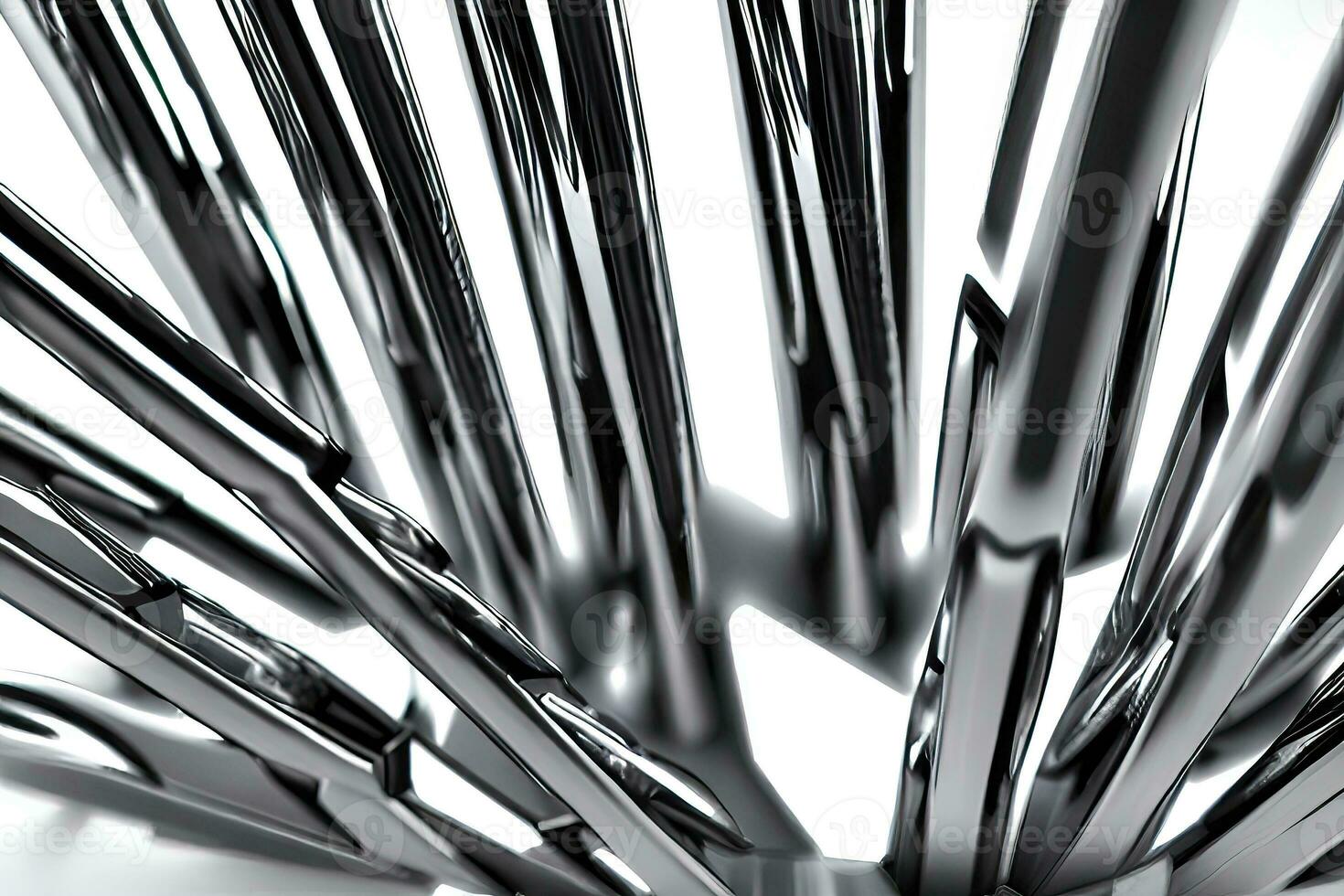 futuristisch geometrisch Formen - - ein metallisch grau Hintergrund foto