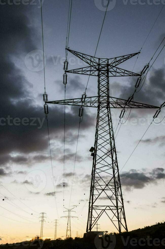 Elektrizität Stangen Hintergrund foto