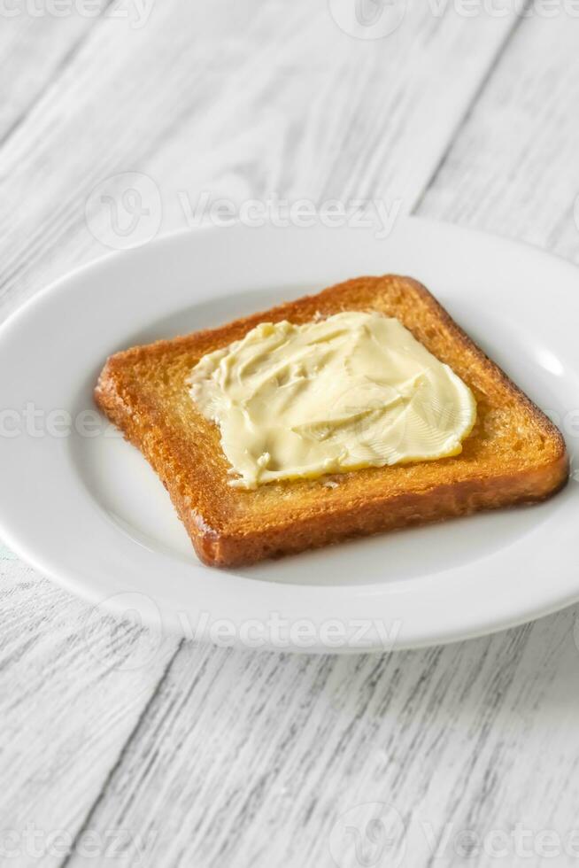 Toast mit Butter foto