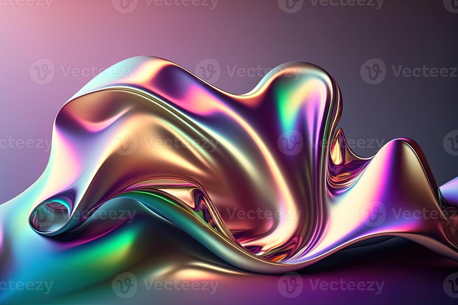 holographisch Flüssigkeit Hintergrund. Hologramm Farbe Textur mit vereiteln Wirkung. halographisch irisierend Hintergrund. Perlglanz Gradient zum Design Drucke. Regenbogen Metall. generativ ai foto