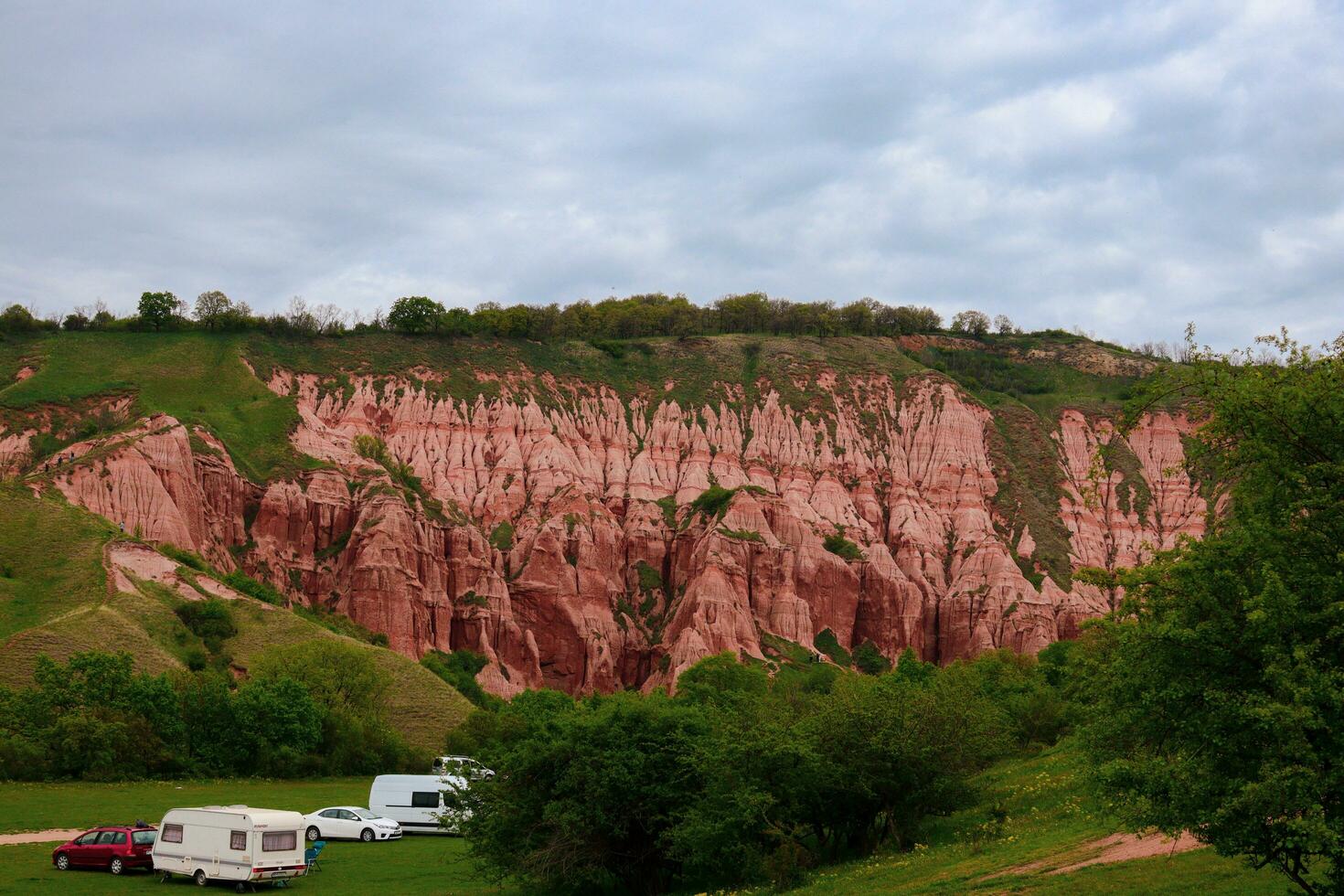 rot Schlucht im sebes alba gefangen von anders Winkel während ein regnerisch Tag foto