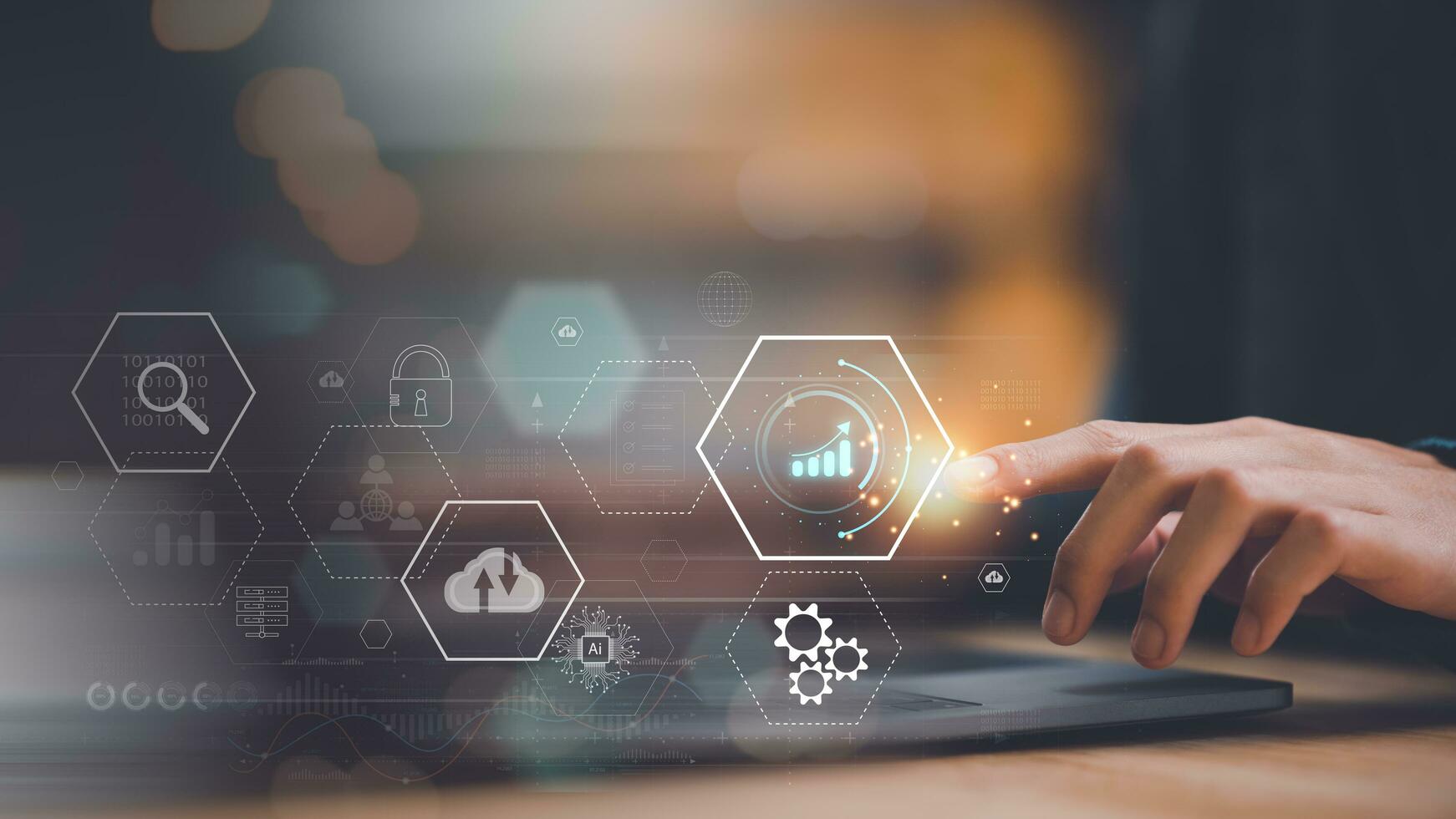 Geschäftsmann lesen Graph Bericht und Geschäft Statistiken Diagramme ,Information Technologie Verwaltung System ,Geschäft Analytik in Verbindung gebracht zu groß Datenbanken ,Geschäft Wachstum Graph ,Statistiken und Daten foto