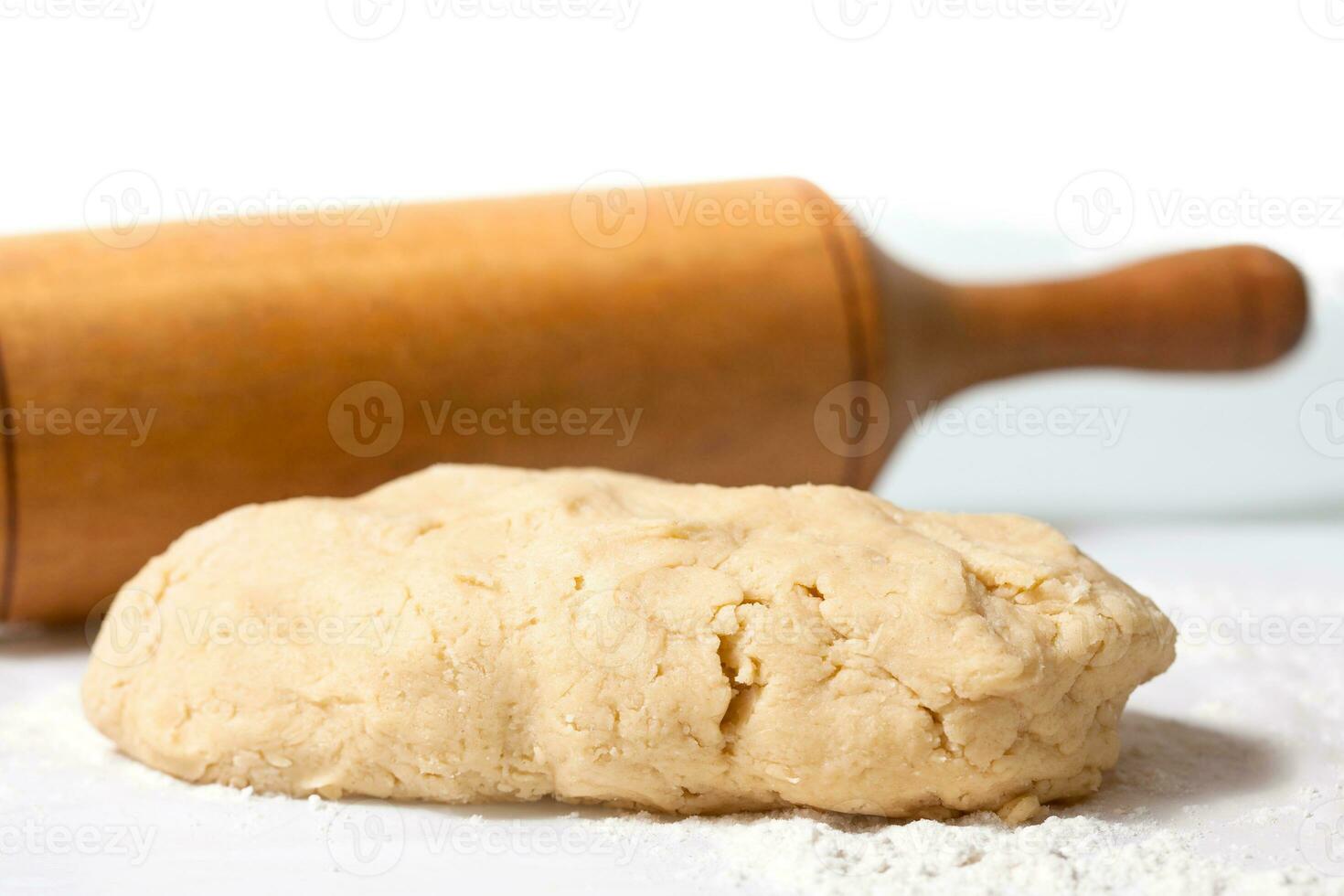 Teig und rollen Stift. Backen Konzept foto