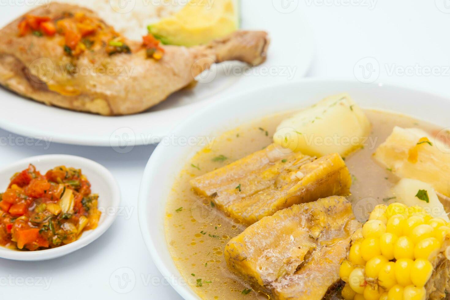 traditionell kolumbianisch Suppe von das Region von Tal del cauca namens sancocho foto
