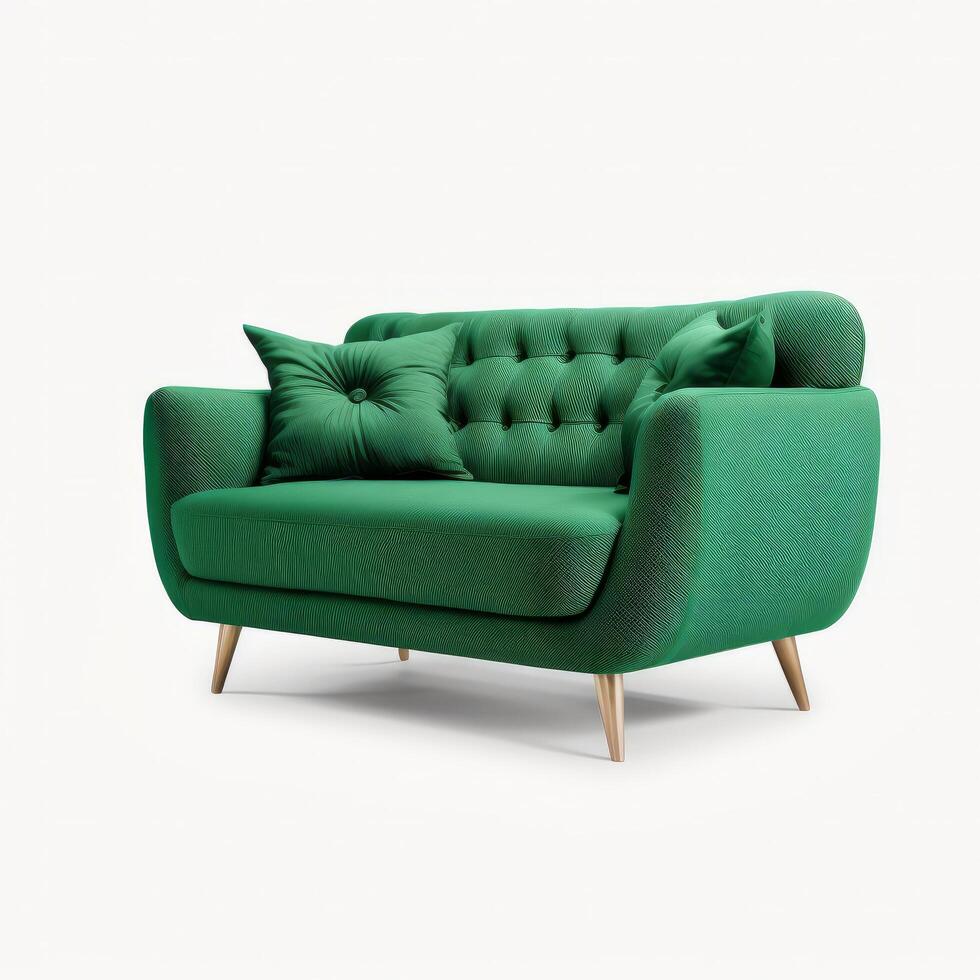 modern Sofa isoliert. Illustration ai generativ foto