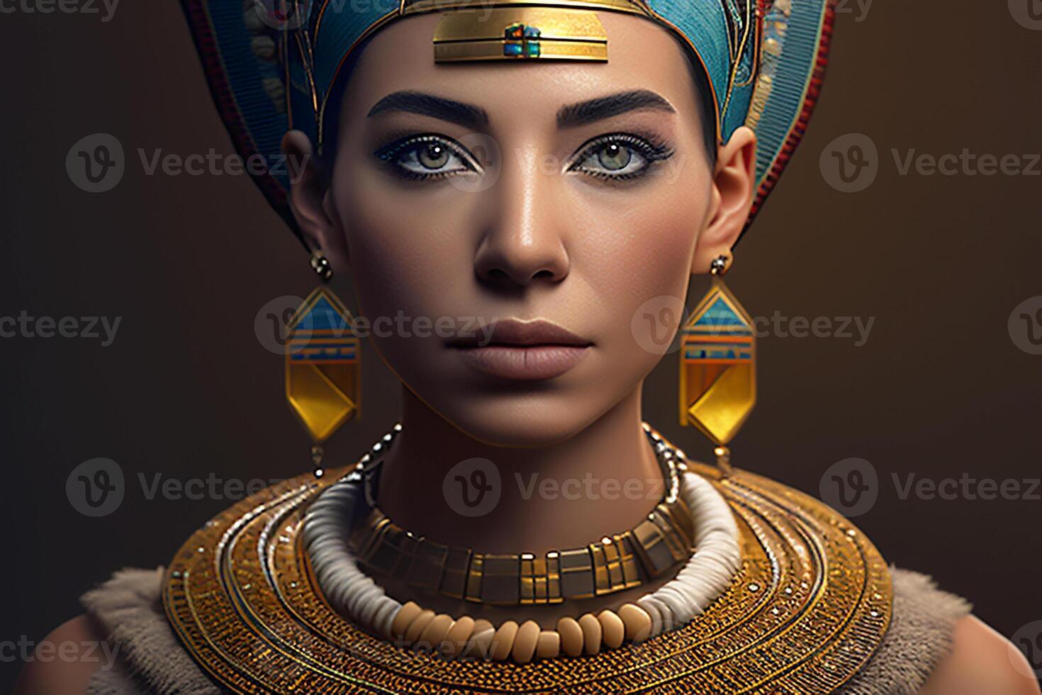 Kleopatra, Porträt von ein Frau Königin von uralt Ägypten. generativ ai foto