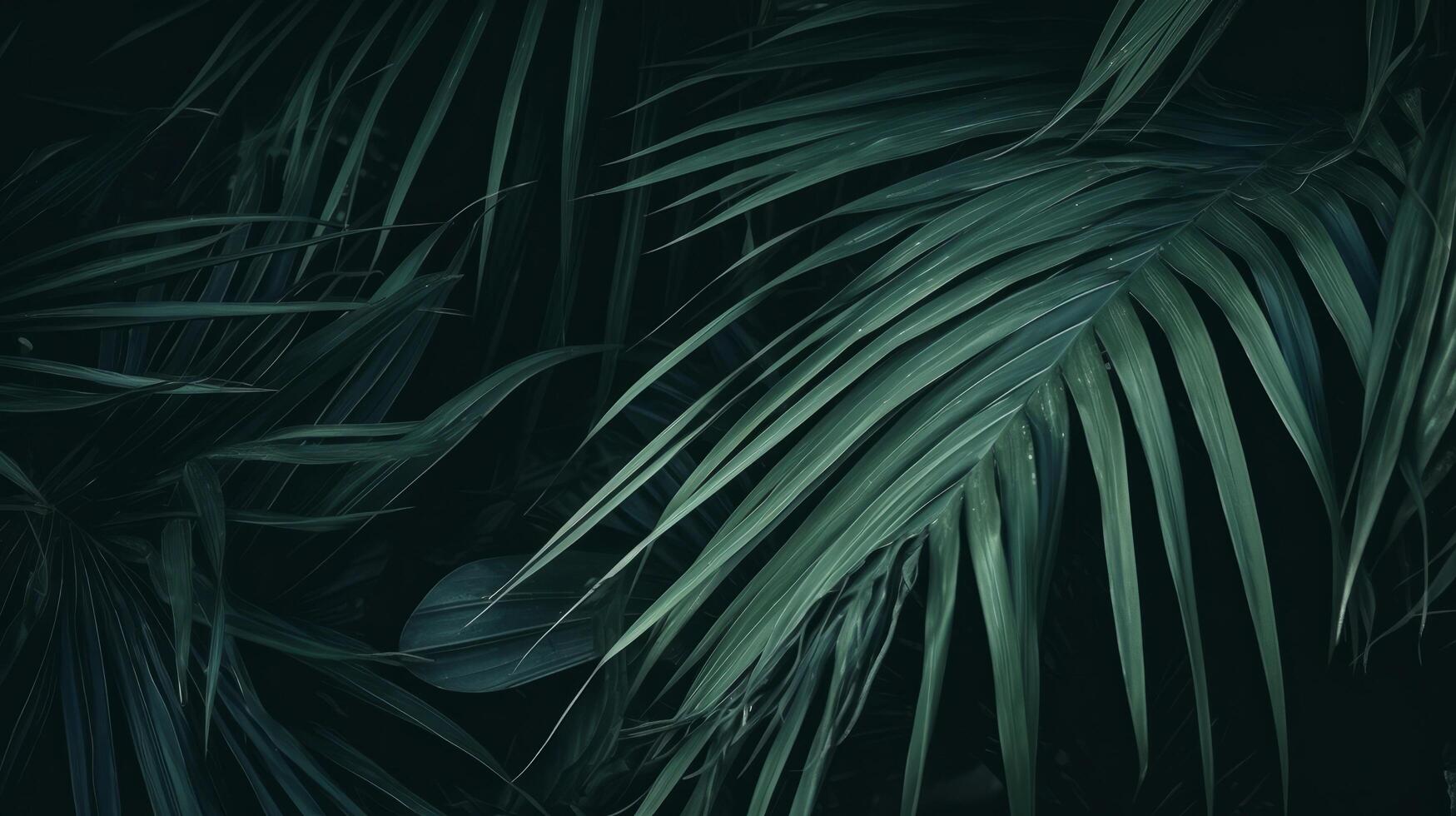 Palme Blätter Hintergrund. Illustration ai generativ foto