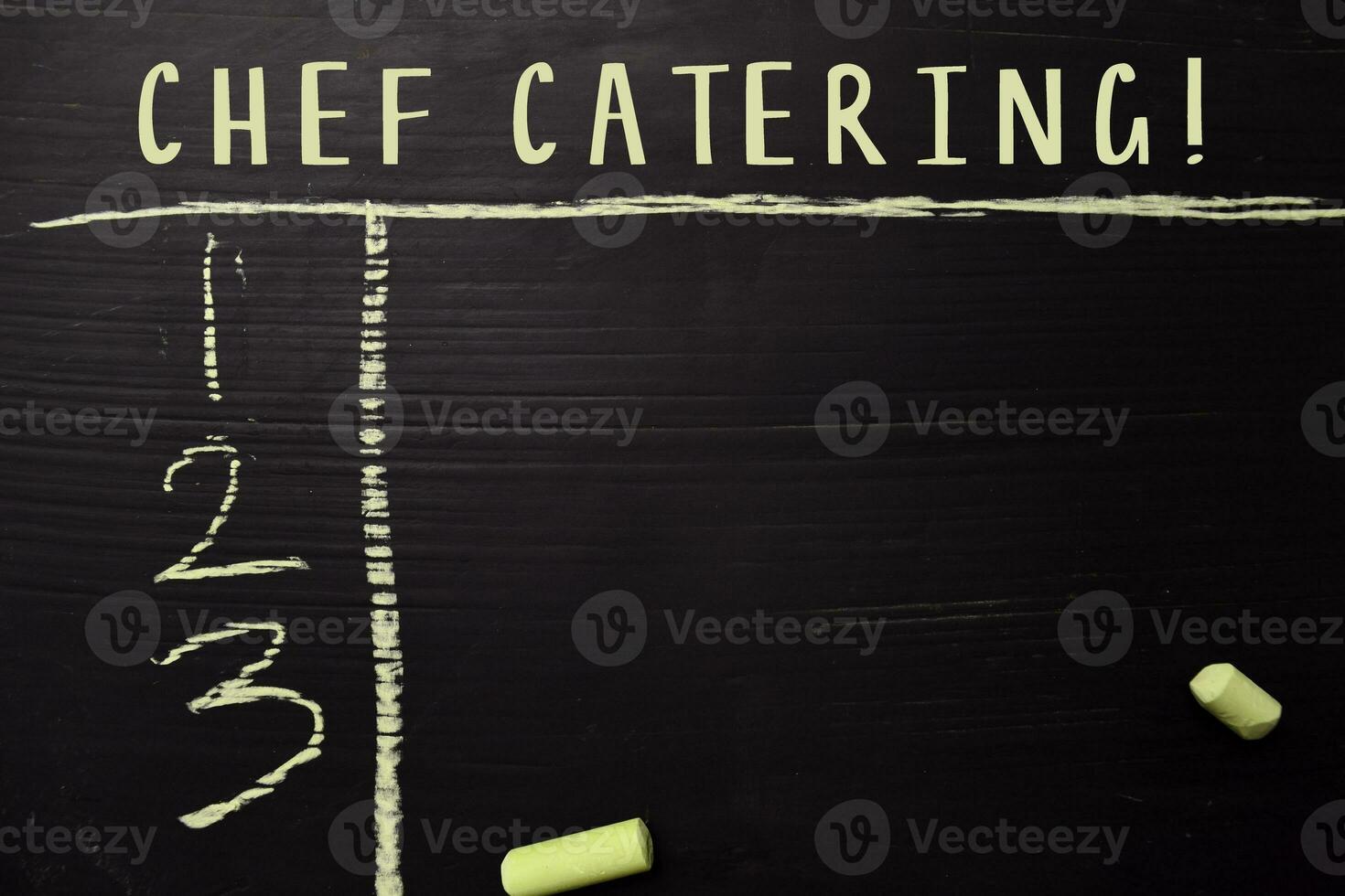 Koch Gastronomie geschrieben mit Farbe Kreide. unterstützt durch ein zusätzlich Dienstleistungen. Tafel Konzept foto