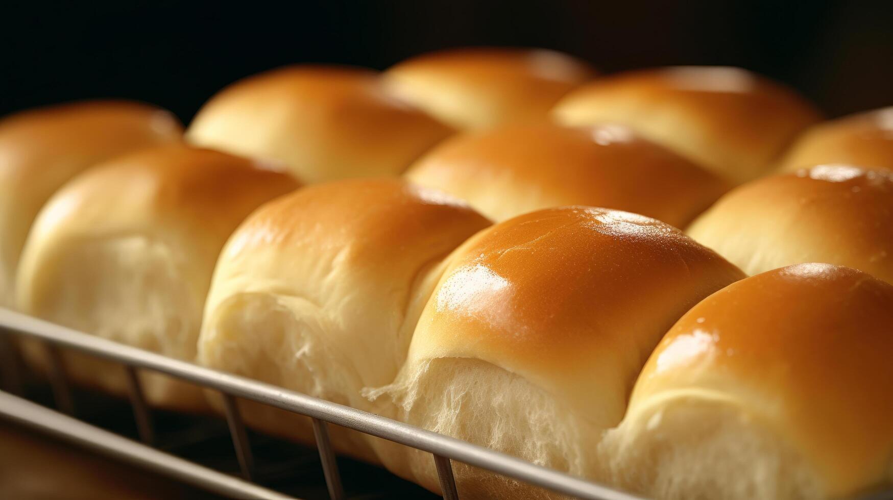 Zuhause gebacken Abendessen Rollen. Illustration ai generativ foto