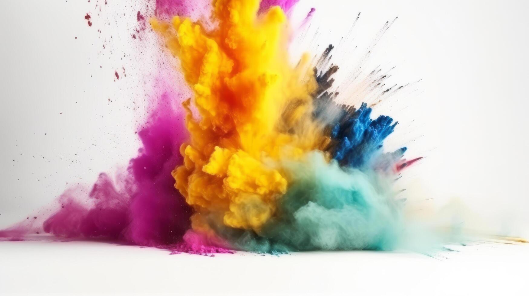 holi Farben. Illustration ai generativ foto