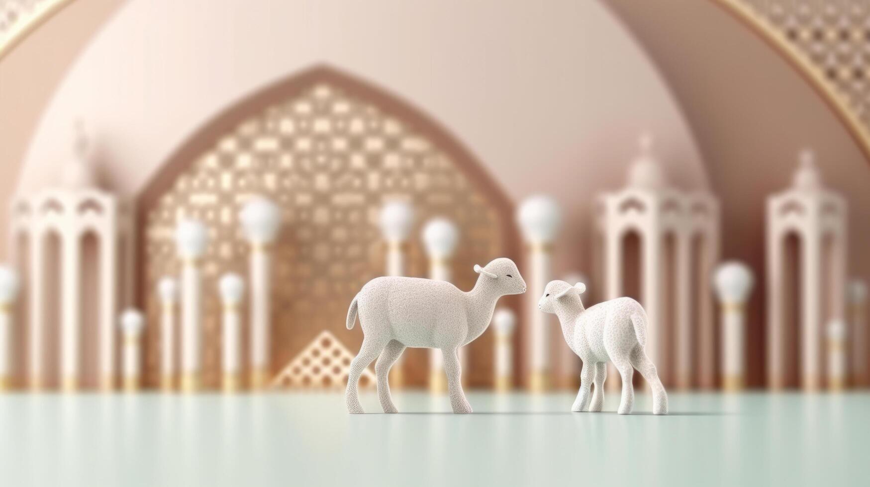 eid al adha Urlaub Hintergrund. Illustration ai generativ foto