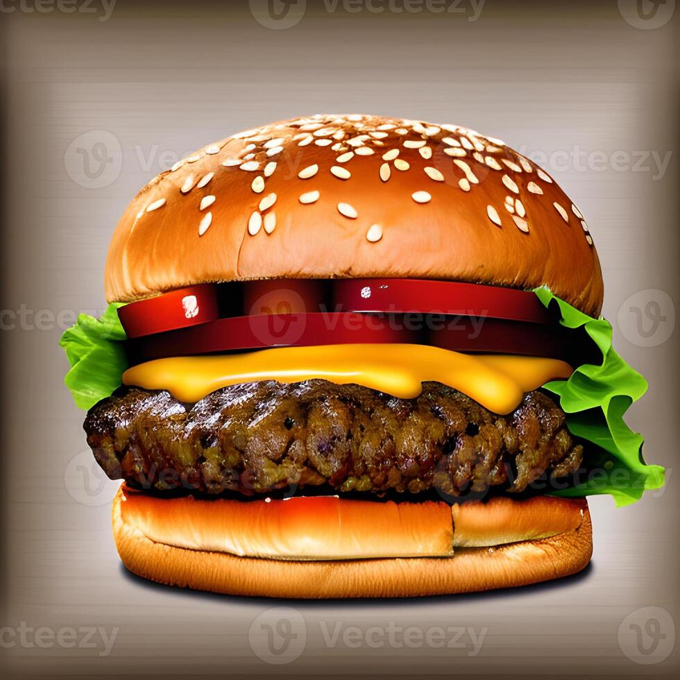 Käse Burger köstlich generiert ai foto