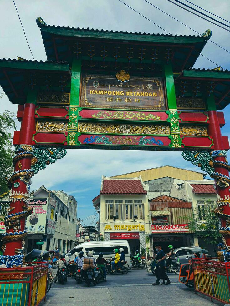 Yogyakarta, Indonesien im Juli 2022. Kampung ketandan ist ein Chinatown gelegen im malioboro Bereich, das Center von Yogyakarta. foto