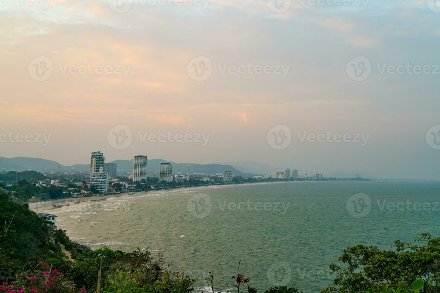 Hua Hin City Scape Skyline in Thailand foto