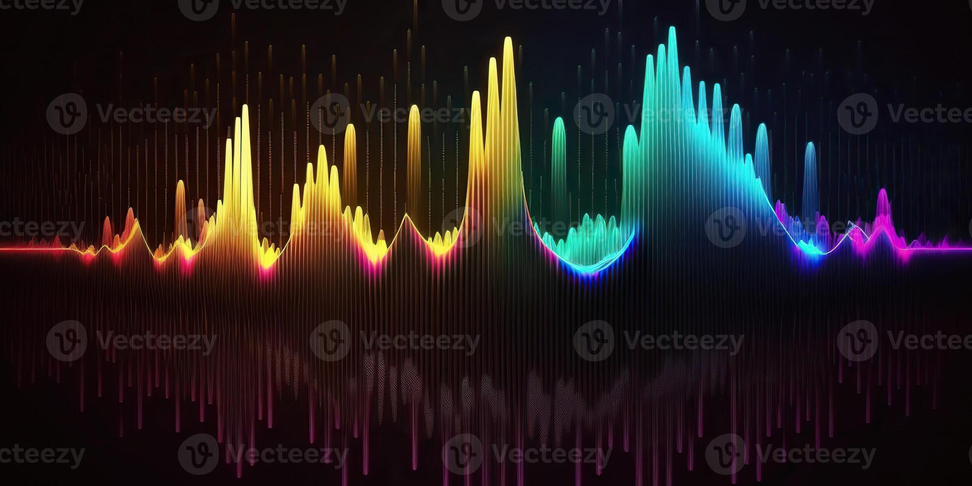 ai generiert. ai generativ. Musik- Audio- Volumen Spektrum Graph. ebenfalls können Sein benutzt zum Lager Marketing Forex Analytik. Grafik Kunst foto