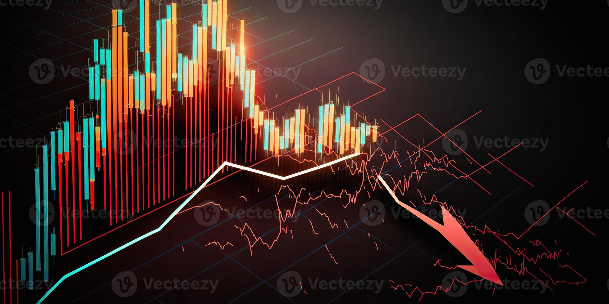 ai generativ. ai generiert. Geschäft Diagramm Daten Forex Lager Finanzen grapgh. Marketing Einkommen Statistik. Grafik Kunst foto